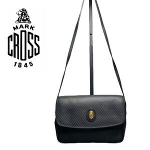 Mark Cross VINTAGE Crossbody or Shoulder‎ Bag with Herringbone Print